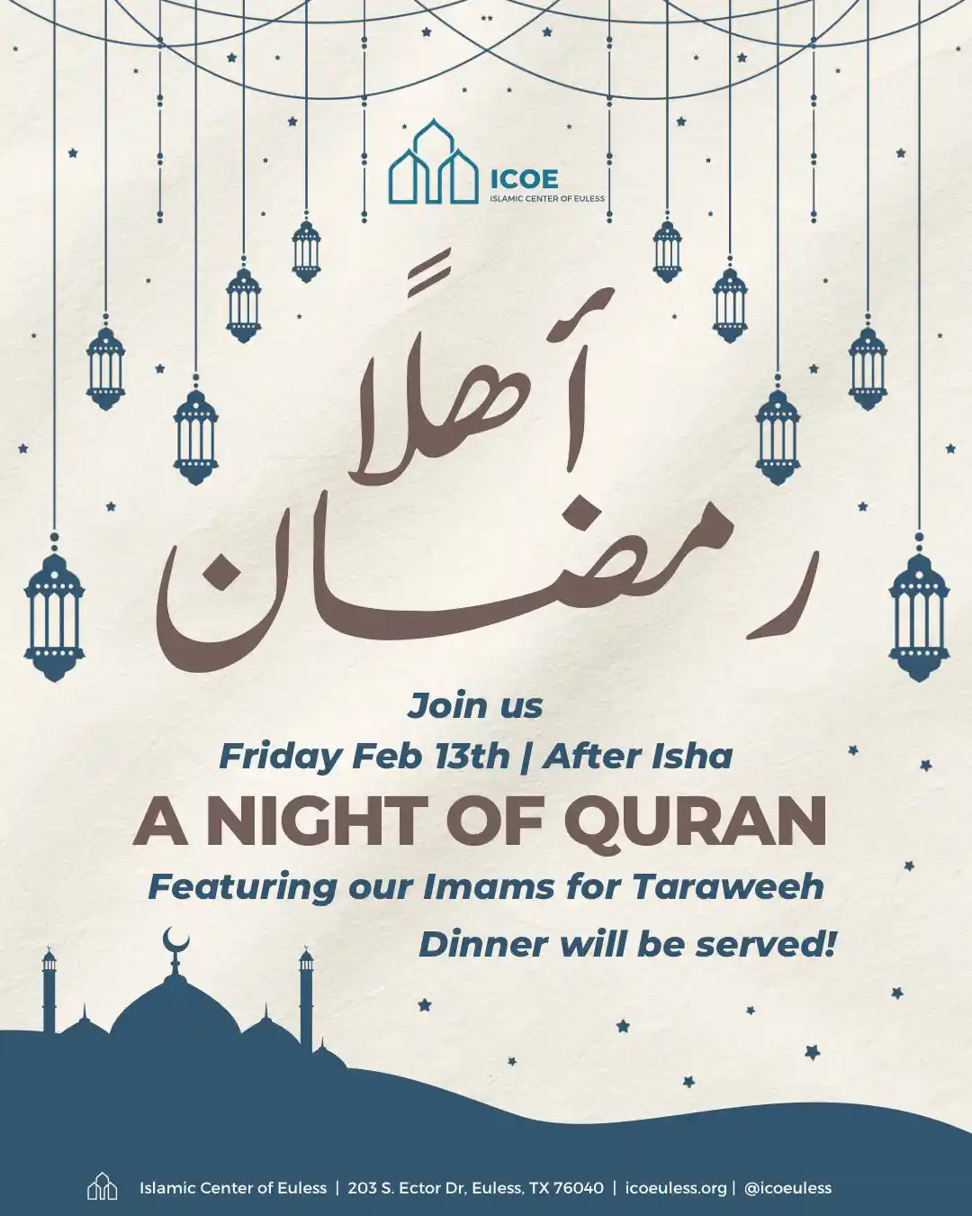 A Night of Qur’an – Welcoming Ramadan